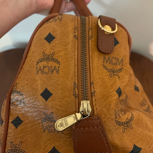 MCM Cognac Visetos Satchel - Picture 4 of 8
